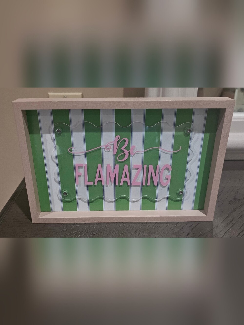 Be Flamazing Pink Wall Plaque